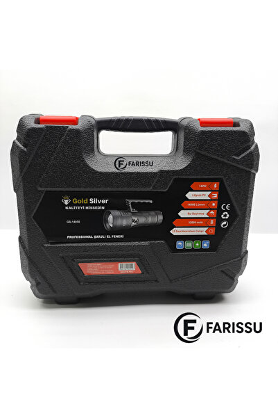 farissu Gold Silver GS-14950 Ateş Yakma Özellikli Profesyonel El Feneri - 140...