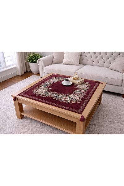 Yeshome Collection Vintage Bouquet 95X95 Tapestry Coffee Table Cover