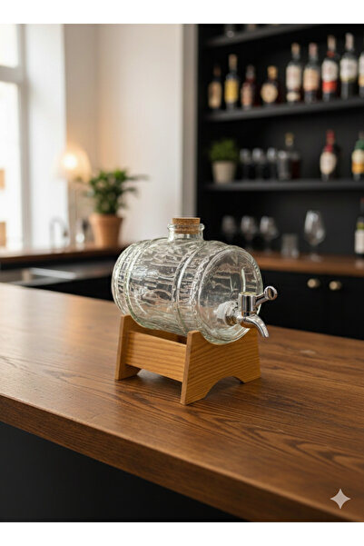 Rwafd Rema Drinking jug with wooden base and equipped with a 2-liter tap