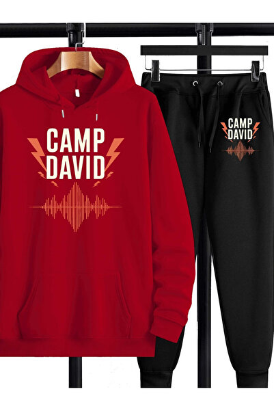 Rayan & Hoor Style Sweatshirt Set Sweatshirt Camp Printed Oversize Hooded Hoodie