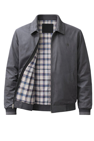 SİVAİST Men's Gray Regularfit Bonded Fabric Classic Collar Seasonal & Summer ...