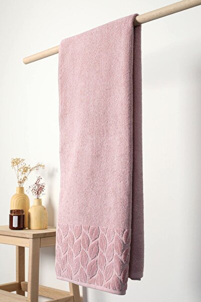 Nurpak Hazal Cotton Bath Towel 610 Gr - Dried Rose