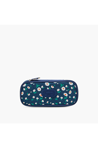 Sensazioni Floral Print Pencil Pouch with Zip Closure