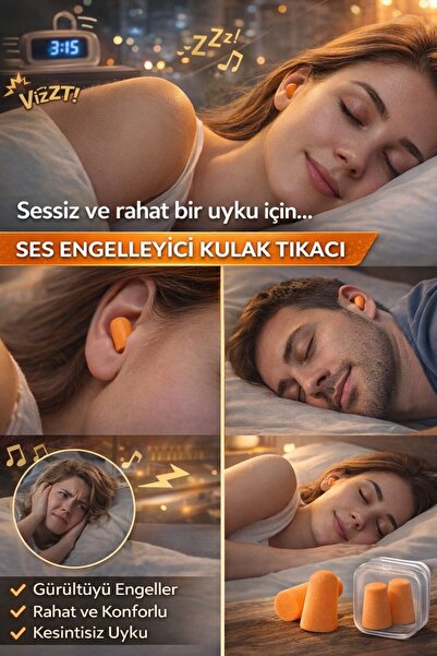 Bakio Köpük Kulak Tıkacı – Gürültü Azaltıcı & Uyku Dostu KKT-6202