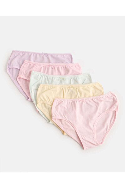 REDTAG Girls Assorted Solid Brief Set (Pack of 5)
