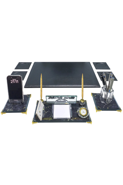 Sentez Masa Üstü İsimlik Selçuklu Kristal Masa İsimliği ve Sümen Takımı Ofis ...