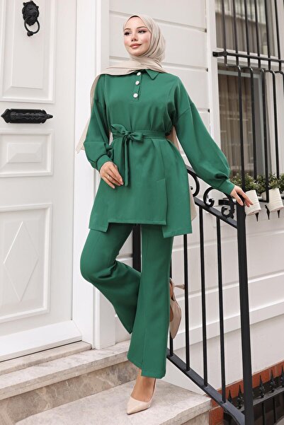 Modamihram Slit Suit Emerald Msv19129