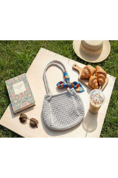 Veyla Style 100% Handmade Cotton Thread Women's Shoulder and Hand Bag