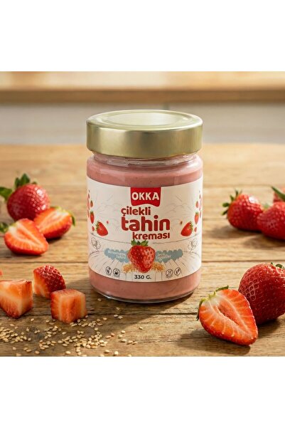 Okka ÇİLEKLİ TAHİN KREMASI 330 GR