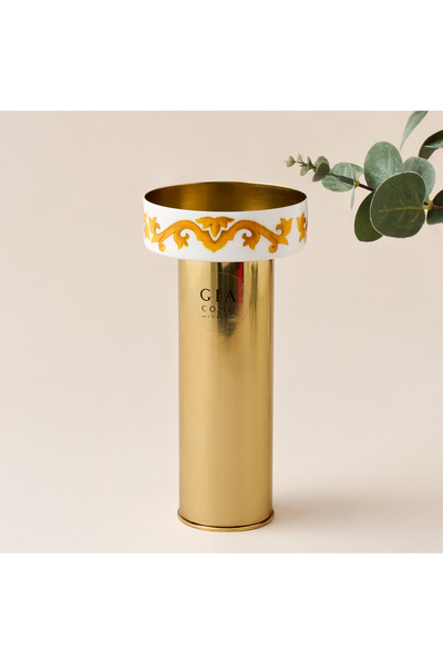 Gia Como حامل شموع معدني عمودي - 9 سم