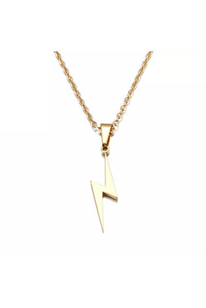 EFAYN.RO Lant dama, model nature, cu pandantiv fulger, auriu, EFAYN