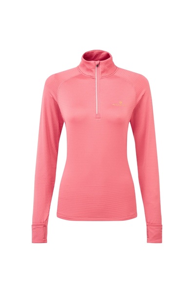 Ronhill Women's running shirt Tech Winter 1/2 Zip FW 2024-Pink-S