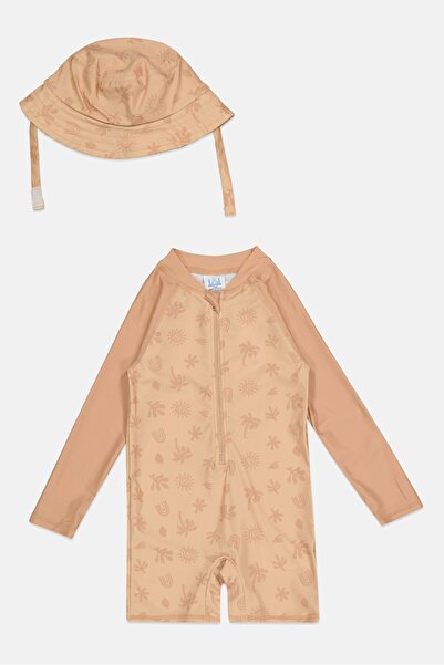 L&J Swim Club Toddlers Boy 2 Pieces Allover Print Long Sleeve Rashguard With ...