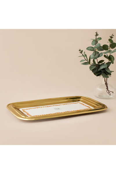 Gia Como Printed Decorative Tray - 37x19 cms