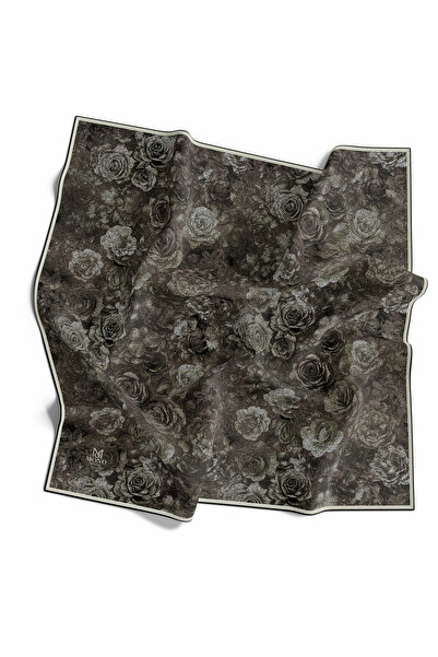 İpekal Organic Scarf with Rose Pattern 1002-07