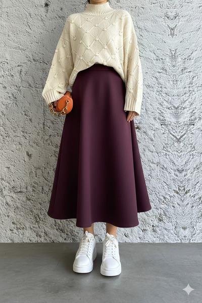 CNG MODA Women's Scuba Fabric Hijab Skirt