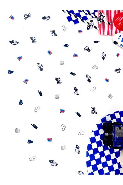 Flu Party Police - Polis Temalı Mini Masa Konfetisi