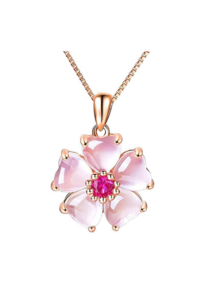 EFAYN.RO Lant dama, pandantiv cu floricica, model delicat, tematica flowers w...