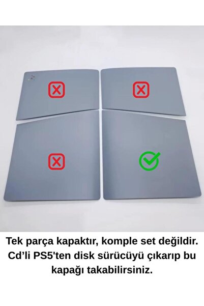 Konsol İstasyonu PS5 Slim Alt Yan Kapak Paneli - Disk Sürücüsü Çıkarılan PS5ler veya Dijital PS5 İçin