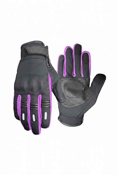 Moonrider قفازات نسائية للدراجات النارية مقاومة للرياح من قماش سوفتشيل مع حما...