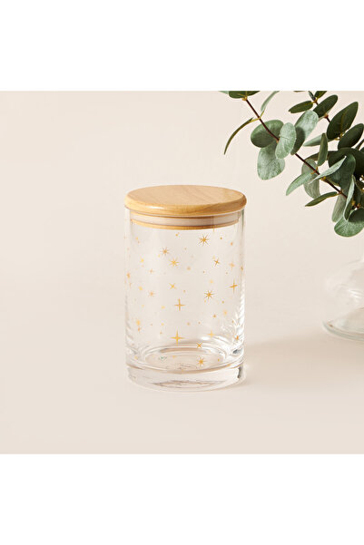 Crescent Glassware Printed Canister with Lid