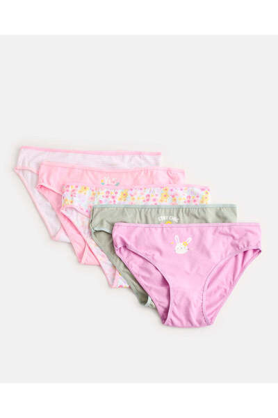 REDTAG Senior Girls Assorted Bikini Brief Set (Pack of 5)