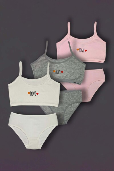 GRI MOR TEKSTIL 100% ΒΑΜΒΑΚΙ ΣΕΤ 3 ΤΕΜΑΧΙΩΝ ΣΟΥΤΙΕΝ ΚΑΙ ΕΣΩΡΟΥΧΩΝ ΓΙΑ ΚΟΡΙΤΣΙΑ