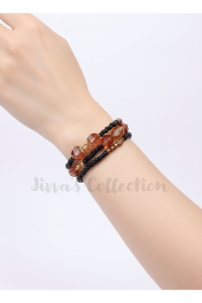 Jivva's Collection Special Design. Honey Yellow Spiral Flexible Bracelet. Unique