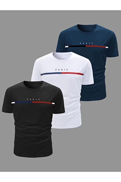 PAVRO Unisex Oversize T-shirt με στάμπα Paris σε μακριά γραμμή