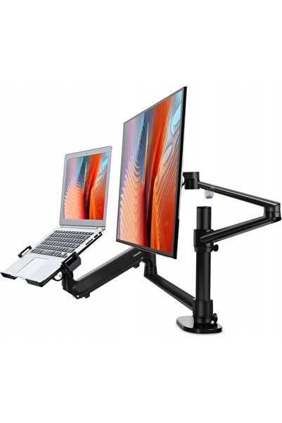 NO BRAND 2 in 1 Monitor and Laptop Stand with Pneumatic Arm