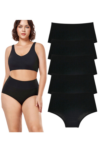 ARONA KADIN KÜLOT 5 li renkli yüksek bel esnek rahat toparlayıcı kadın külot