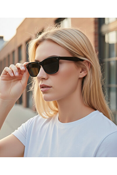 Swing 101 C3 49 Unisex Wayfarer Sunglasses Glossy Black Frame