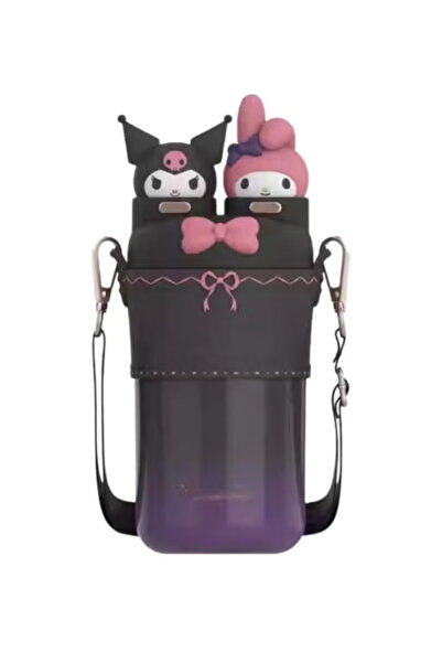 SANRIO زجاجة ماء معزولة من الفولاذ المقاوم للصدأ بتصميم شخصيات كاواي مع غطاء ...