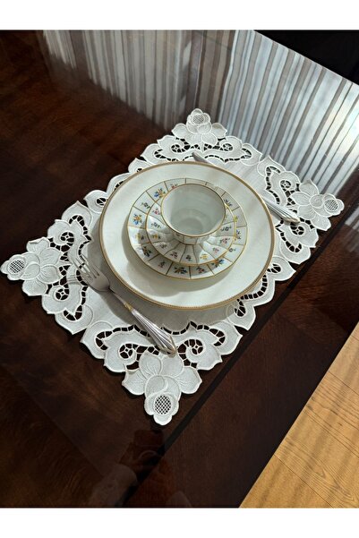 QBR Home Antique Hole-Punched American Service Plate. Vintage Rose Model (1 P...