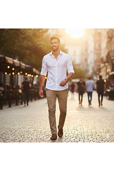 Fine Touch Premium Men's Slim Fit Cotton Shirt – Long-Lasting and High-Quality