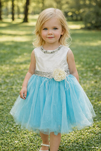 Lindissima Lüks Kalp Detaylı Tütü Kız Çocuk Elbıse