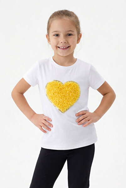 nacar çarşı Žuta majica sa srcem za devojčice 23. aprila 29. oktobra Show majica