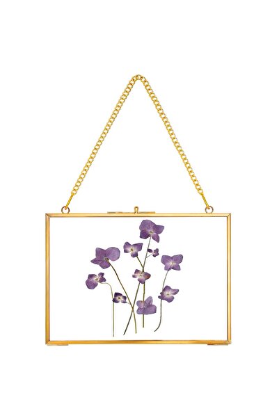 OEM Rama foto din sticla dubla, lucrata manual, pentru flori presate, suspend...