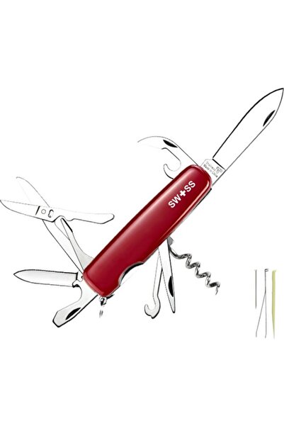 SWISS Fonksiyonlu Paslanmaz Çelik Orijinal Isviçre Çakısı (A01.10.1)