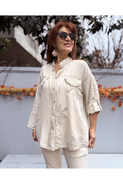 DenizEge Italian Stonewashed Shirt/Jacket Stone