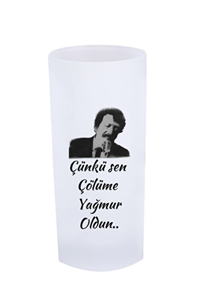 DeepCraft Best Quality Deepcraft Frosted Rakı Glass with Text Printed, Set of 2 Rakı Glasses 230 ml