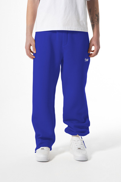 Flaw Wear Flaw Atelier Saks Μπλε φαρδιά φούτερ παντελόνια