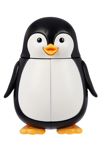 Flipper Fun Animal Hygienic Toothbrush Holder for Kids, Soft Bristle Toothbrush, Penguin, 3Y+