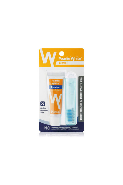 Pearlie White Travel Brush/Paste25G