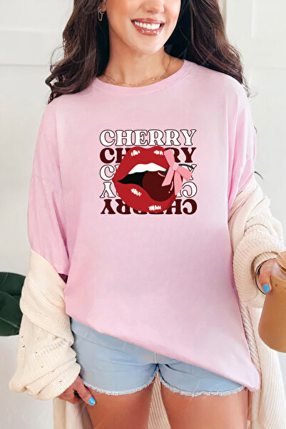 Sarah's Boutique Women's T-shirt – 100% cotton – "Cherry Kiss"