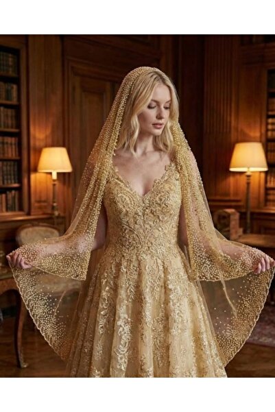 Magic Tiara İşlemeli Gelin Duvak – El İşçiliği Zarafet