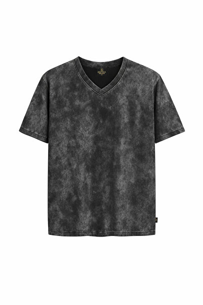 ESPİNA Tricou cu mânecă scurtă cu imprimeu vintage și decolteu în V