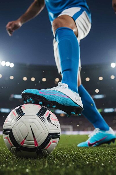 Nike Phantom Gt2 White-Turquoise Football Boots - High Performance Men's Socc...