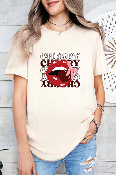 Sarah's Boutique Women's T-shirt – 100% cotton – "Cherry Kiss"