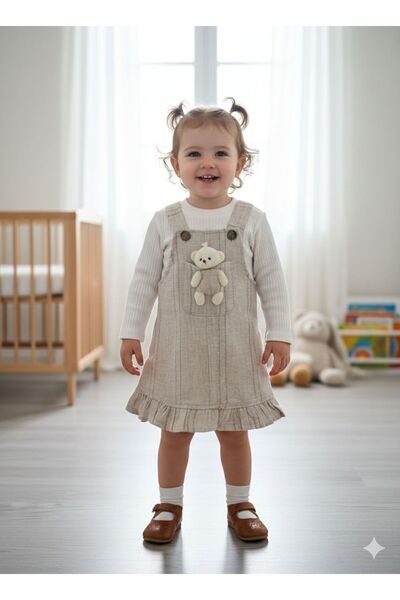 GÜL Baby Baby Girl Toy Bear Linen Ji̇le, Holiday Gift